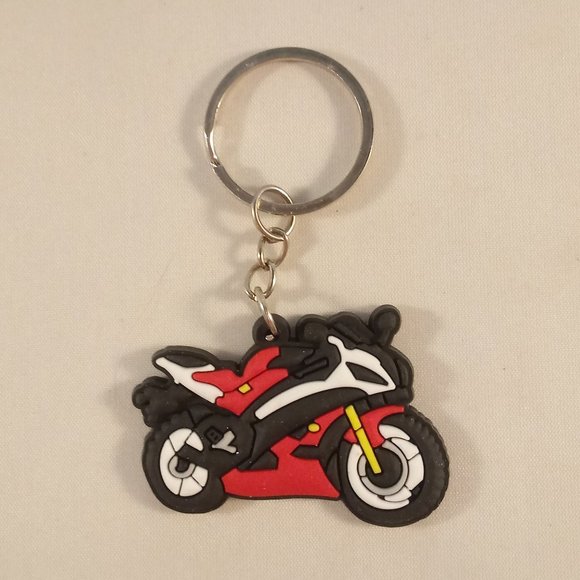 Men's Silver Chibi Doraemon Cat Robot Batman Mini Motorcross Keychain Key Ring 3 - Picture 5 of 5